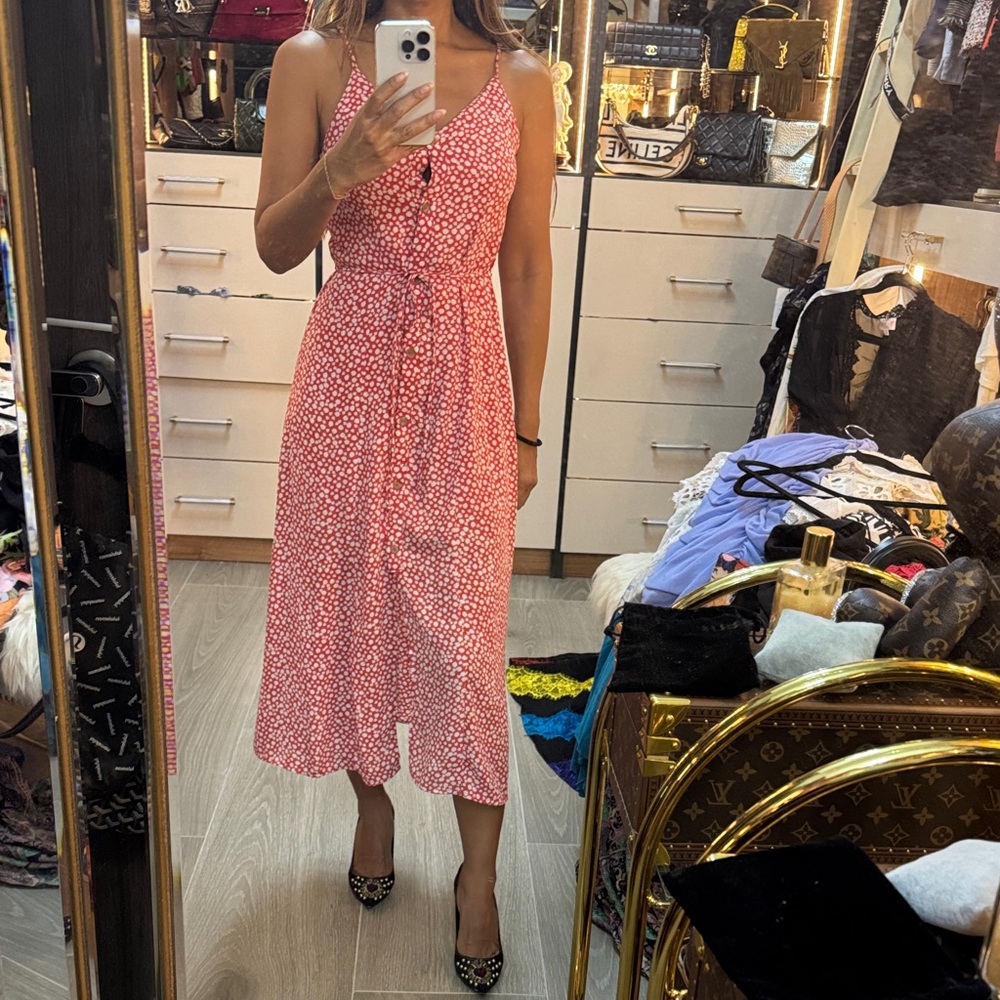Sienna Sky Pink Floral Midi Dress